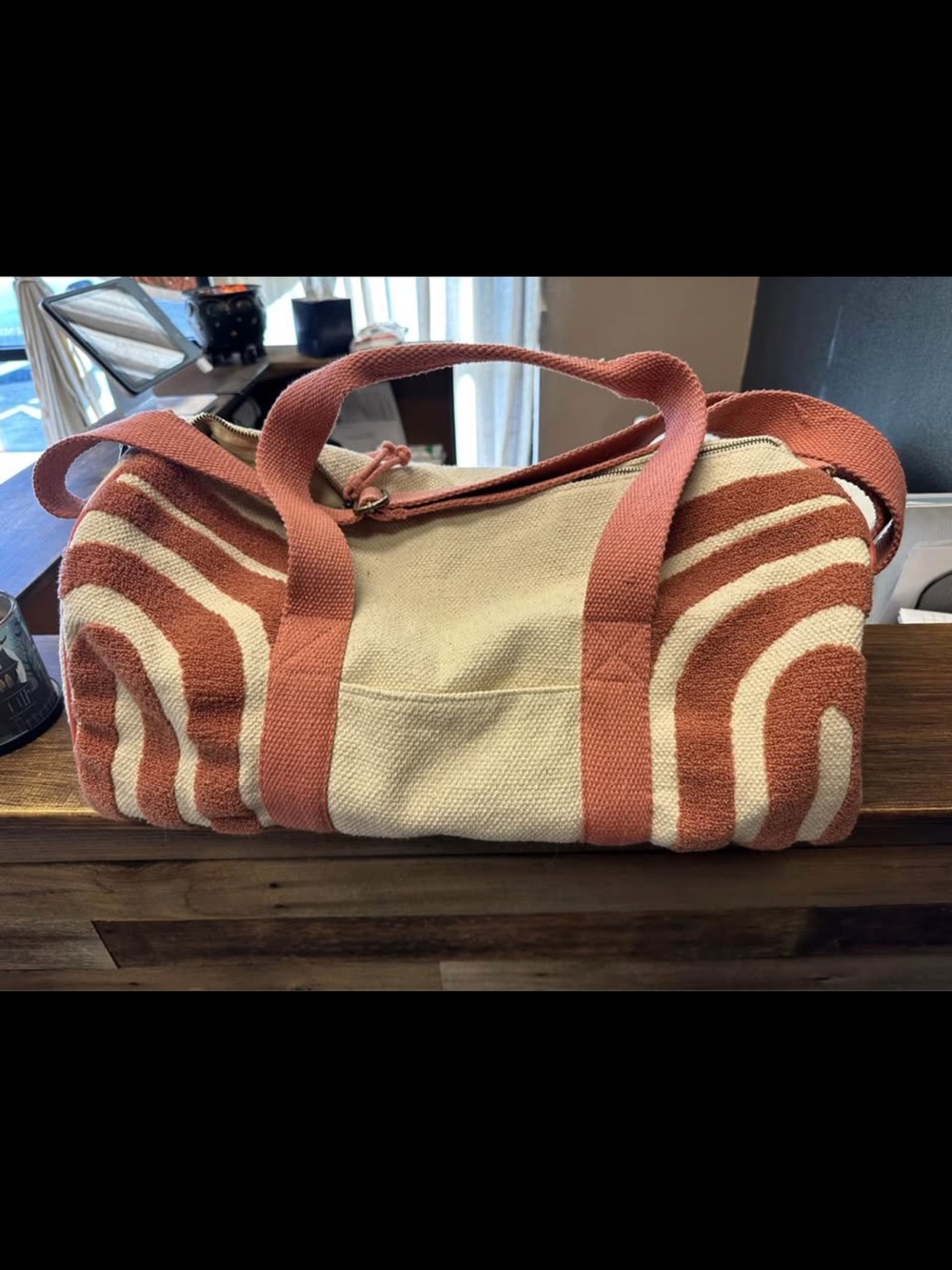 Target Canvas Travel Duffel - Rust and Cream